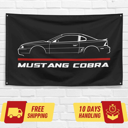 Mustang Cobra 1996-98 Car Lovers 3x5 ft Flag Garage Birthday Gift Banner