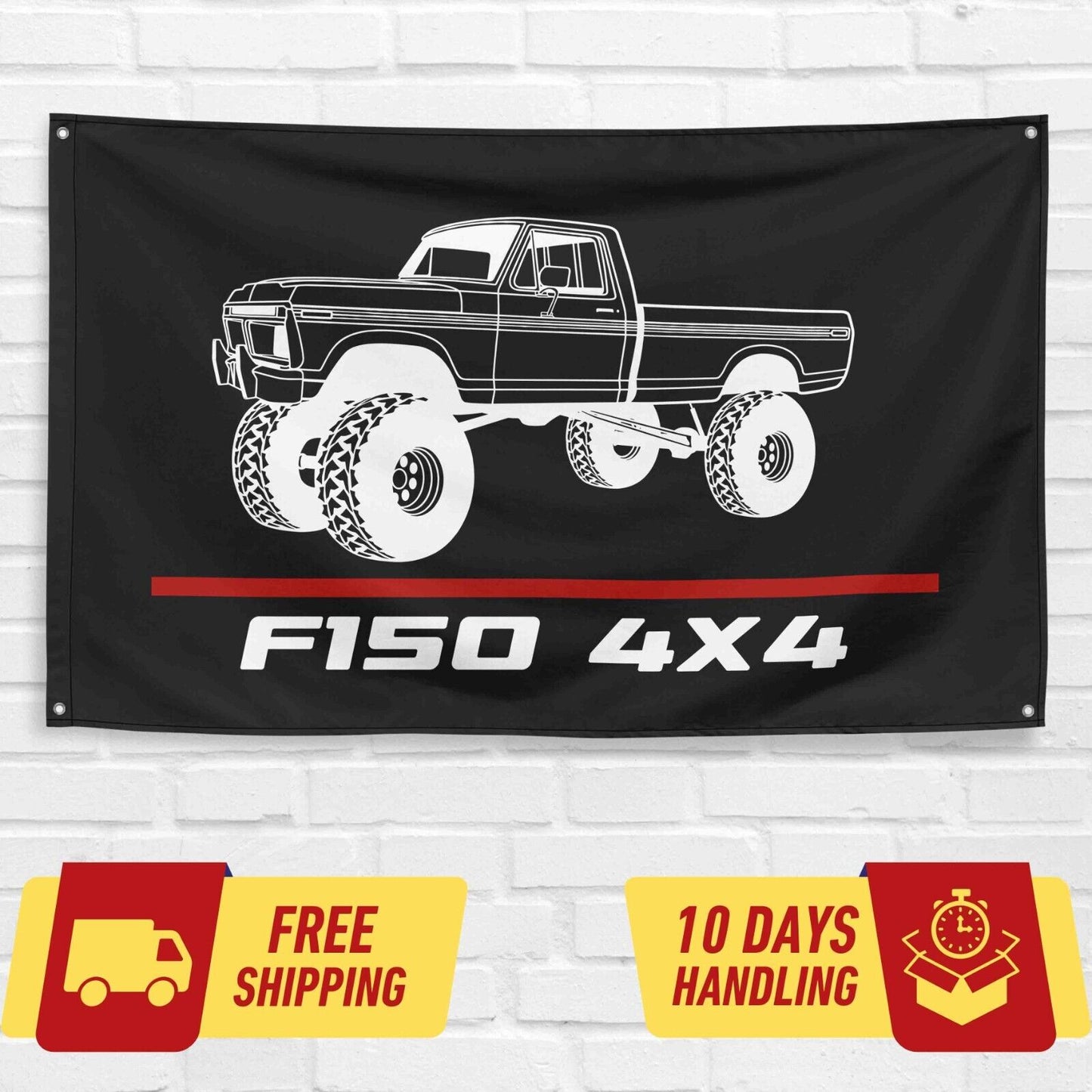 F150 4x4 1976 Truck Car Lovers 3x5 ft Flag Garage Birthday Gift Banner