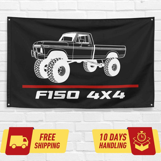 F150 4x4 1976 Truck Car Lovers 3x5 ft Flag Garage Birthday Gift Banner