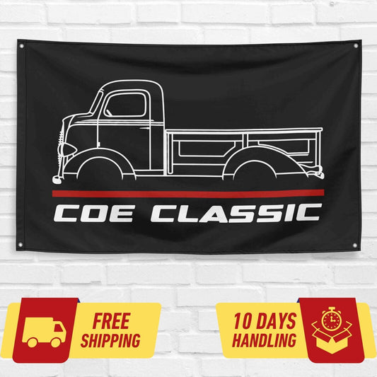 COE Classic Truck 1939 Car Lovers 3x5 ft Flag Garage Birthday Gift Banner