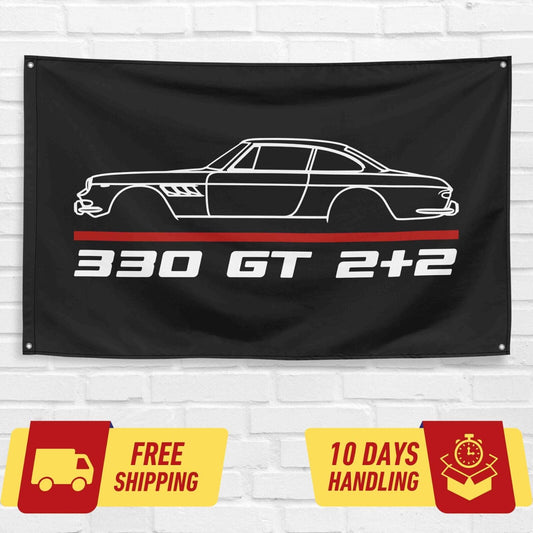 330 GT 2+2 Car Lovers 3x5 ft Flag Garage Birthday Gift Banner