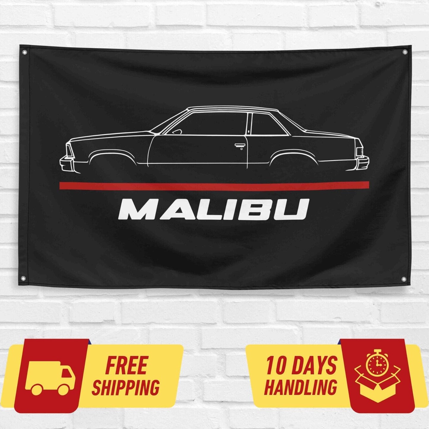 Malibu 1982 Car Lovers 3x5 ft Flag Garage Birthday Gift Banner