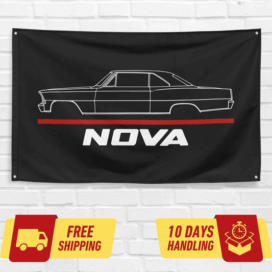 Nova 1967 Car Lovers 3x5 ft Flag Garage Birthday Gift Banner