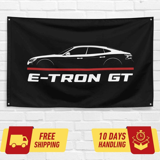 e-Tron GT 2020-2022 Car Lovers 3x5 ft Flag Garage Birthday Gift Banner