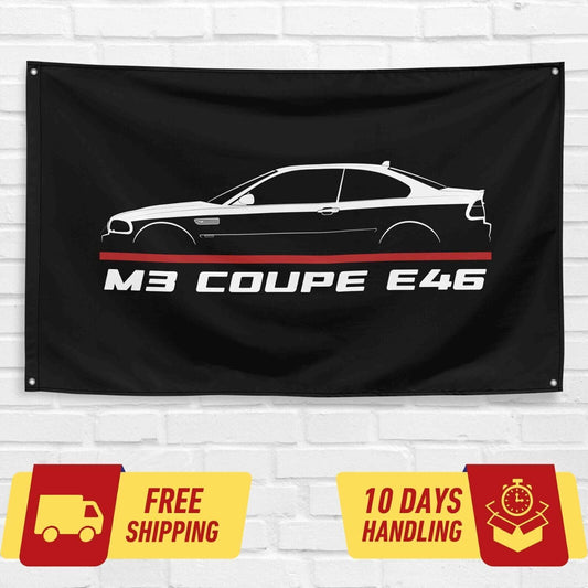 M3 Coupe E46 2000-2007 Car Lovers 3x5 ft Flag Garage Birthday Gift Banner