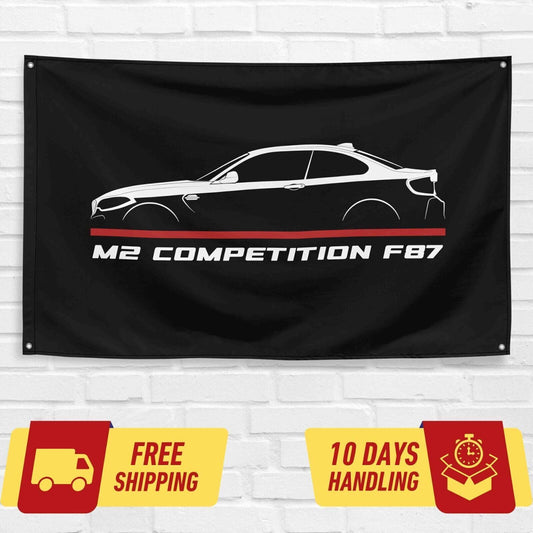 M2 Competition F87 2018-2022 Car Lovers 3x5 ft Flag Garage Birthday Gift Banner