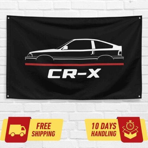 CR-X 1983-1987 Car Lovers 3x5 ft Flag Garage Birthday Gift Banner