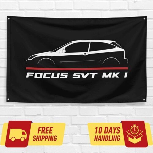 Focus SVT Mk I 2002-2004 Car Lovers 3x5 ft Flag Garage Birthday Gift Banner