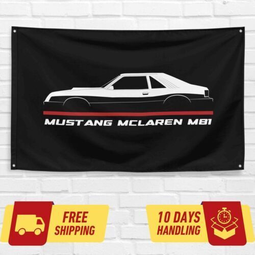 Mustang M81 1980 Car Lovers 3x5 ft Flag Garage Birthday Gift Banner