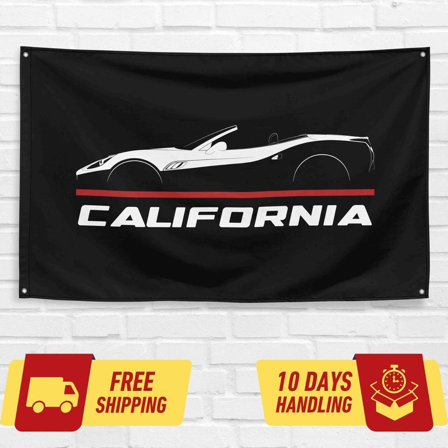 California 2008-2017 Car Lovers 3x5 ft Flag Garage Birthday Gift Banner