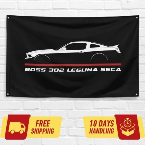 Mustang Boss 302 Leguna Seca 2011-2012 Car Lovers 3x5ft Flag Garage Birthday Gift Banner