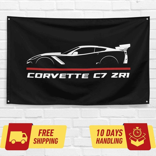 Corvette C7 ZR1 2018-2019 Car Lovers 3x5 ft Flag Garage Birthday Gift Banner