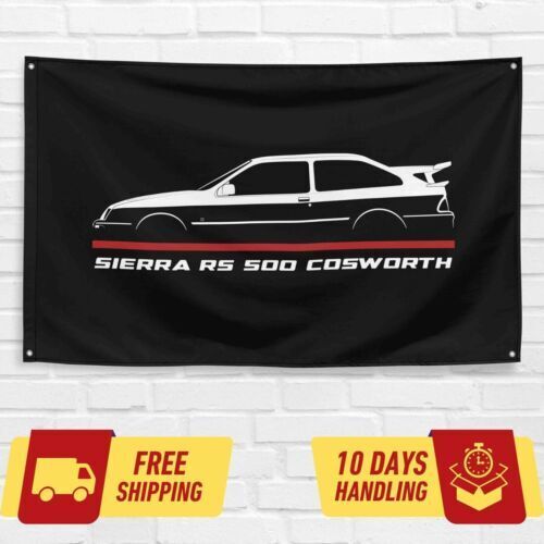 Sierra RS 500 Cosworth 1987 Car Lovers 3x5 ft Flag Garage Birthday Gift Banner