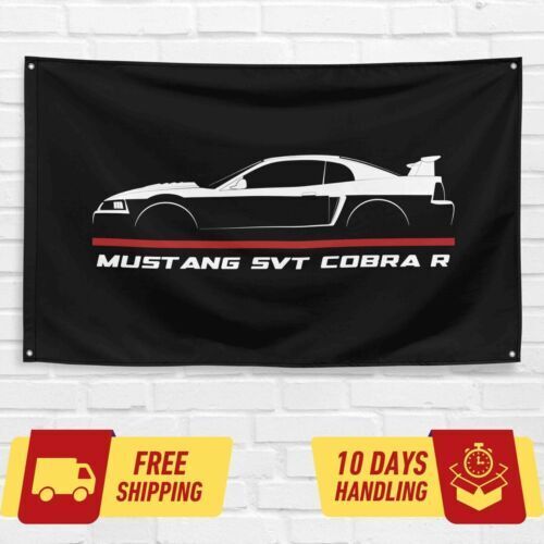 Mustang SVT Cobra R 2000 Car Lovers 3x5 ft Flag Garage Birthday Gift Banner