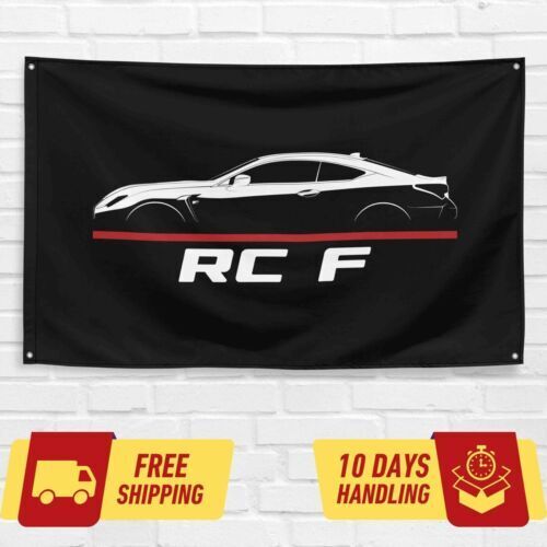 RC F 2014-2022 Car Lovers 3x5 ft Flag Garage Birthday Gift Banner