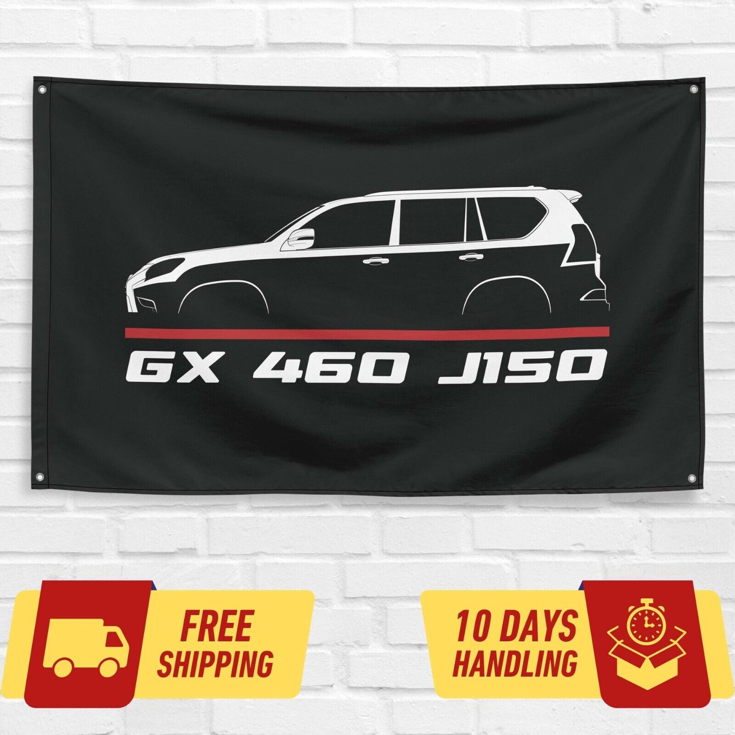 GX 460 J150 2014-2022 Car Lovers 3x5 ft Flag Garage Birthday Gift Banner