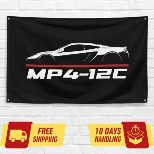 MP4-12C 2011-2014 Car Lovers 3x5 ft Flag Garage Birthday Gift Banner