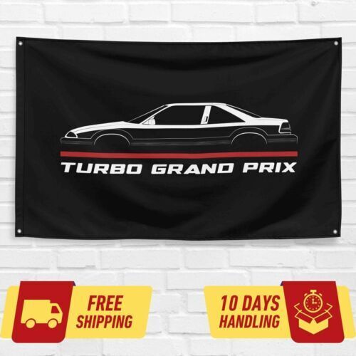 Turbo Grand Prix 1989 Car Lovers 3x5 ft Flag Garage Birthday Gift Banner