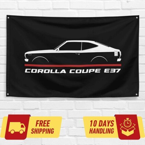 Corolla Hardtop Coupe E37 1974-1978 Car Lovers 3x5 ft Flag Garage Birthday Gift Banner