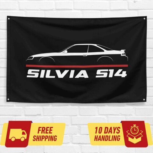 Silvia S14 1993-1998 Car Lovers 3x5 ft Flag Garage Birthday Gift Banner