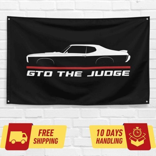 GTO The Judge 1969 Car Lovers 3x5 ft Flag Garage Birthday Gift Banner