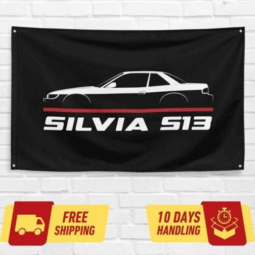 Silvia S13 1988-1993 Car Lovers 3x5 ft Flag Garage Birthday Gift Banner