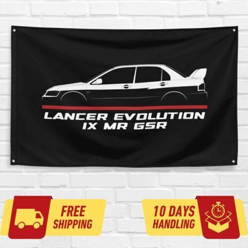 Lancer Evolution IX MR GSR 2005-2007 Car Lovers 3x5ft Flag Garage Birthday Gift Banner