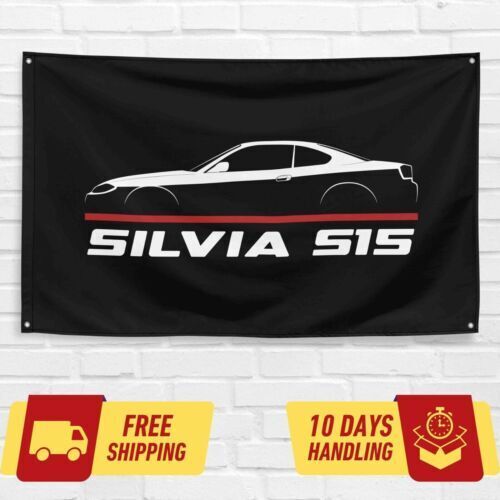 Silvia S15 1999-2002 Car Lovers 3x5 ft Flag Garage Birthday Gift Banner