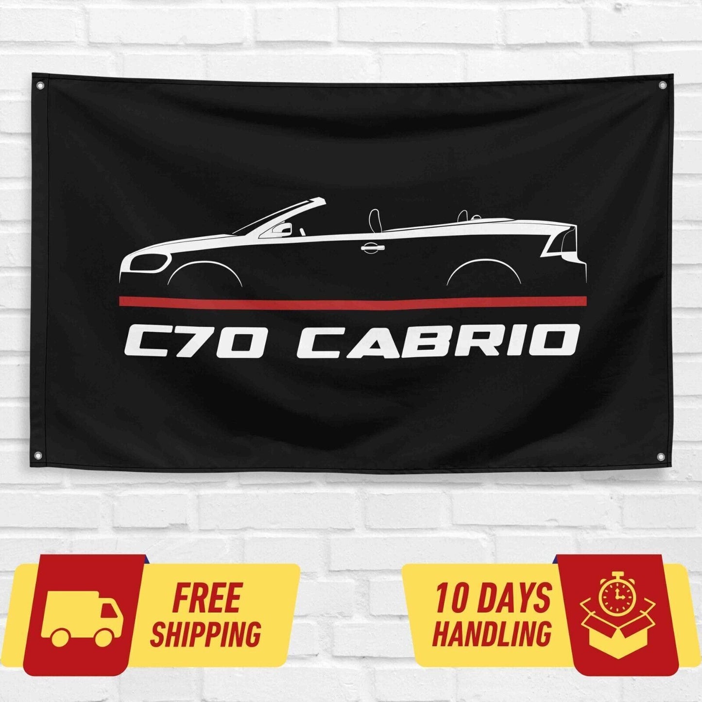 C70 Cabrio 1996-2009 Car Lovers 3x5 ft Flag Garage Birthday Gift Banner