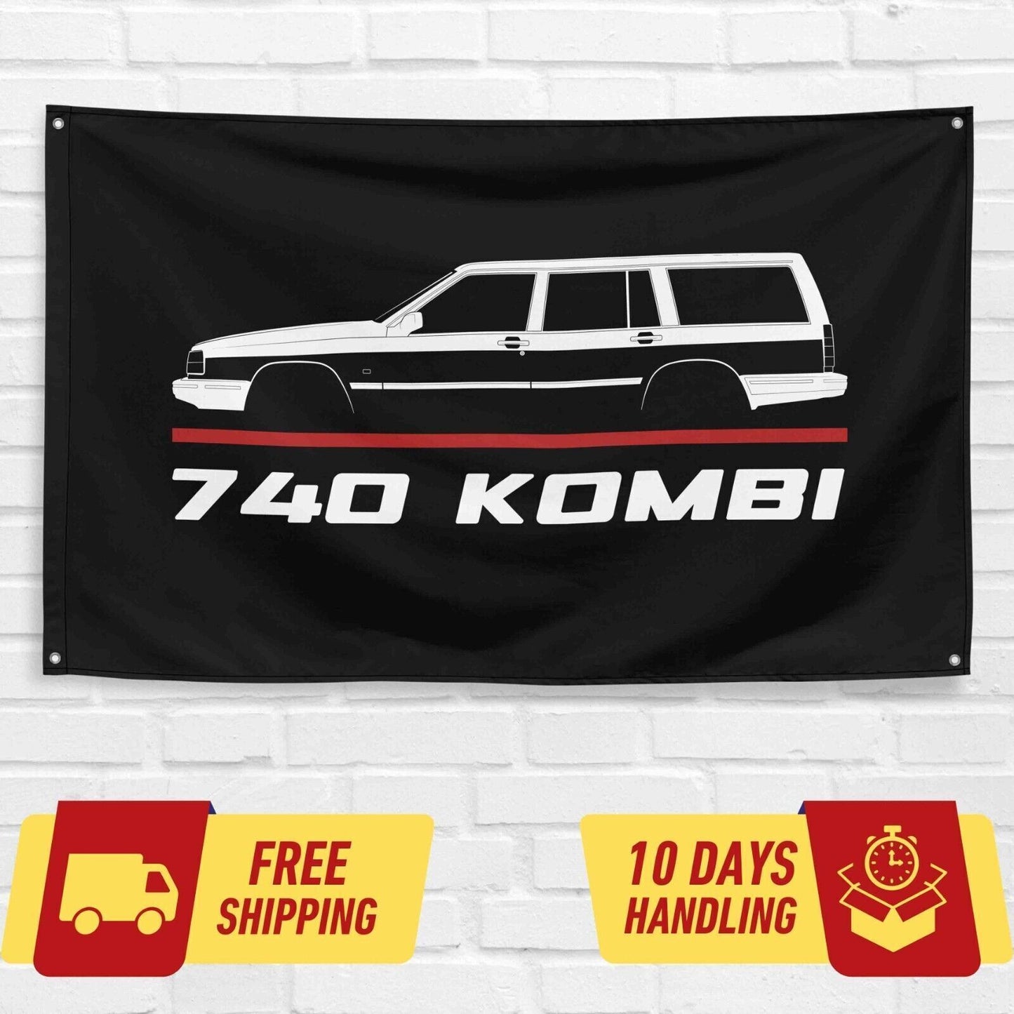 740 Kombi 1982-1990 Car Lovers 3x5 ft Flag Garage Birthday Gift Banner