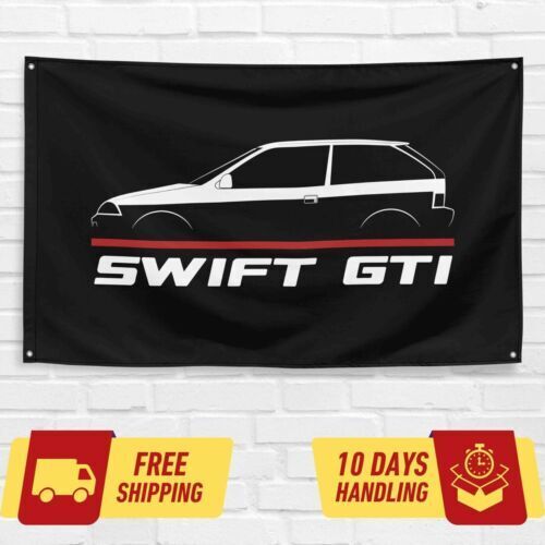 Swift GTi 1986-1988 Car Lovers 3x5 ft Flag Garage Birthday Gift Banner