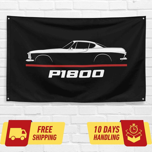 P1800 1960-1972 Car Lovers 3x5 ft Flag Garage Birthday Gift Banner