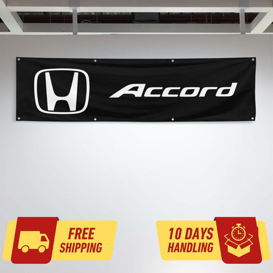 Accord Car Lovers 2x8 ft Flag Garage Birthday Gift Banner