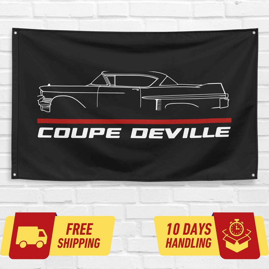 Coupe Deville 1957 Car Lovers 3x5 ft Flag Garage Birthday Gift Banner