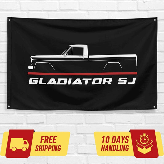 Gladiator SJ 1962-1988 Car Lovers 3x5 ft Flag Garage Birthday Gift Banner