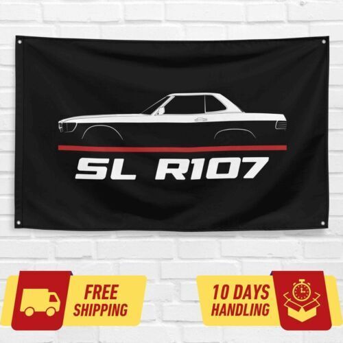 SL Hardtop R107 1971-1989 Car Lovers 3x5 ft Flag Garage Birthday Gift Banner