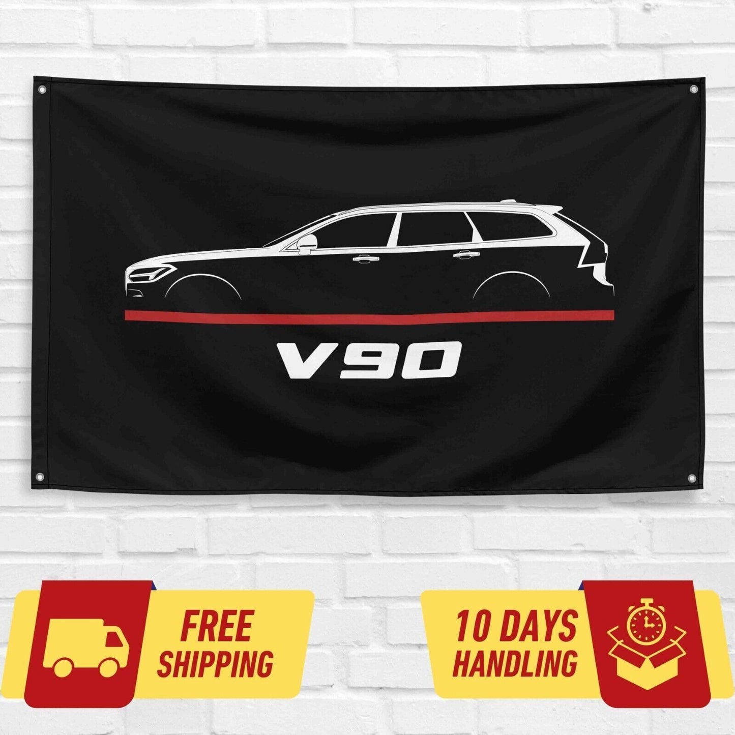 V90 2016-2022 Car Lovers 3x5 ft Flag Garage Birthday Gift Banner