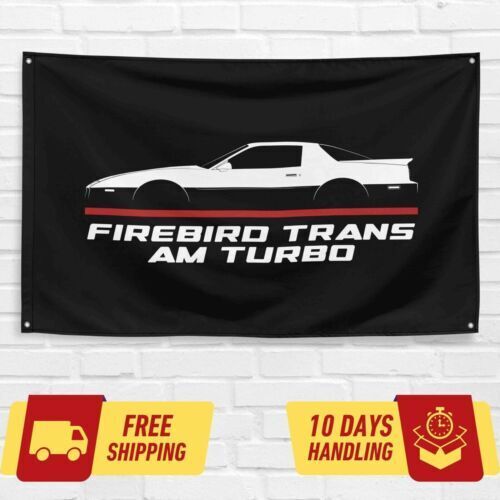 Firebird Trans-Am Turbo 1982-1992 Car Lovers 3x5 ft Flag Garage Birthday Gift Banner