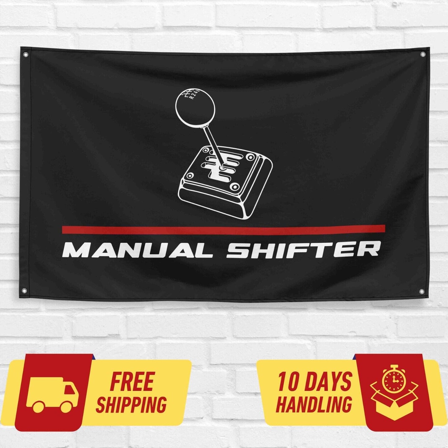 Manual Shifter Auto Part 3x5 ft Flag Car Garage Birthday Gift Banner