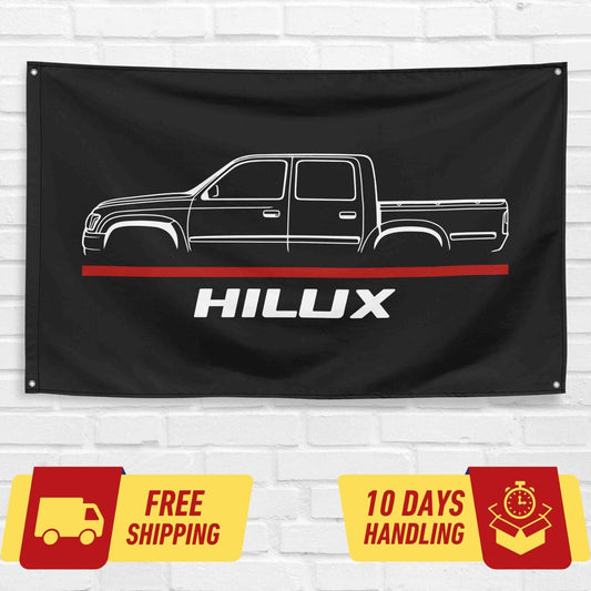 Hilux 2002 Truck Car Lovers 3x5 ft Flag Garage Birthday Gift Banner