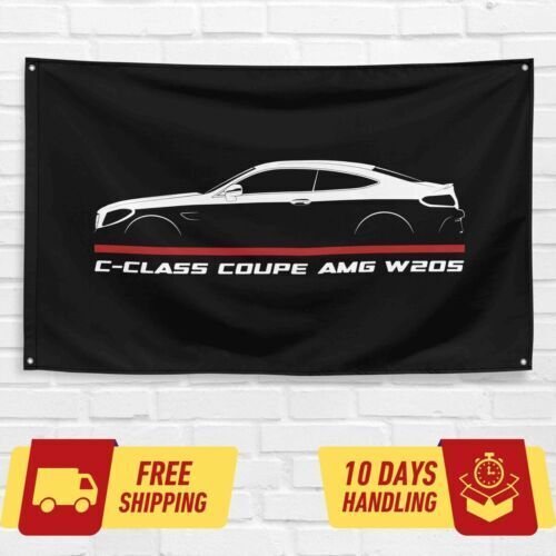 C-Class Coupe AMG W205 2018-2022 Car Lovers 3x5 ft Flag Garage Birthday Gift Banner