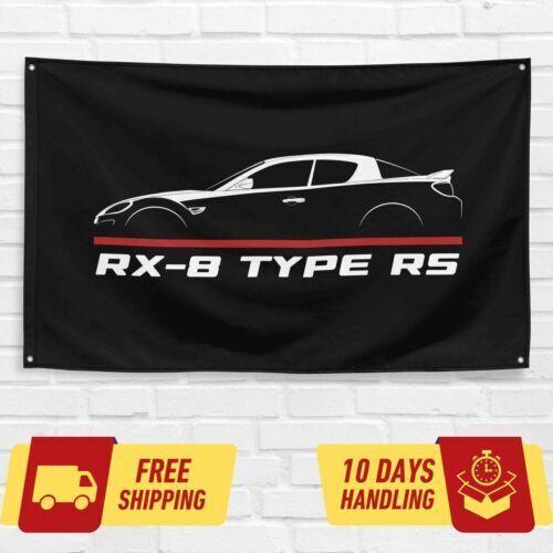 RX-8 Type RS 2008-2011 Car Lovers 3x5 ft Flag Garage Birthday Gift Banner