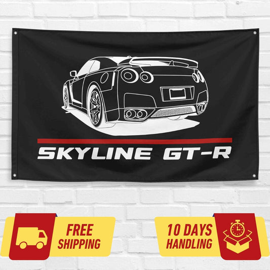 GT-R Skyline Car Lovers 3x5 ft Flag Garage Birthday Gift Banner