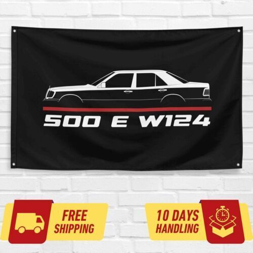 500 E W124 1991-1994 Car Lovers 3x5 ft Flag Garage Birthday Gift Banner