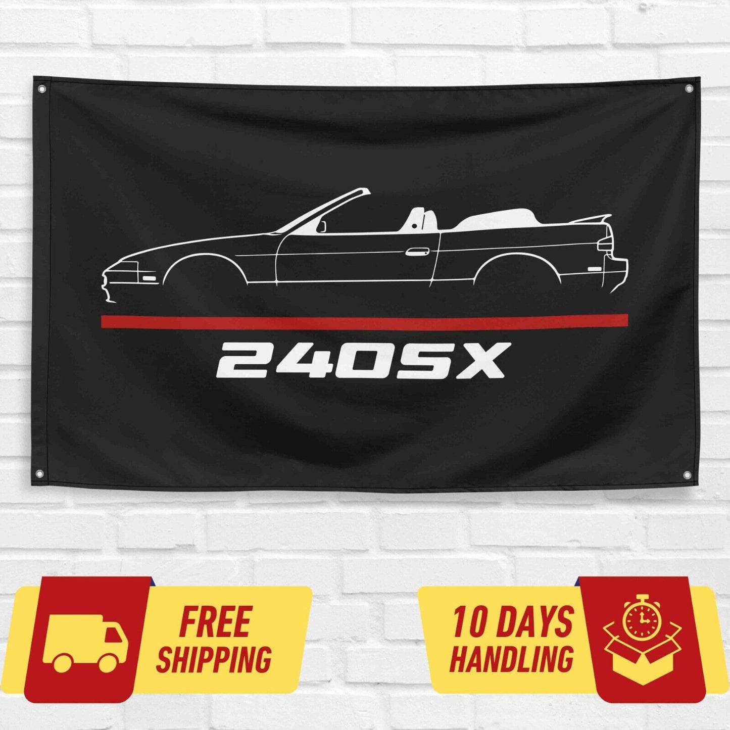 240SX Convertible 1993 Car Lovers 3x5 ft Flag Garage Birthday Gift Banner