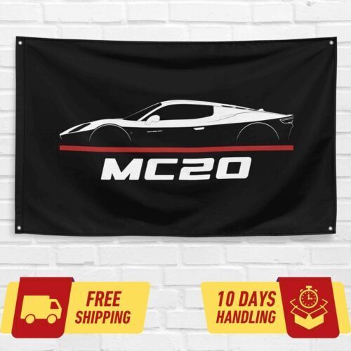 MC20 2020-2022 Car Lovers 3x5 ft Flag Garage Birthday Gift Banner