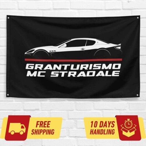 GranTurismo MC Stradale 2007-2017 Car Lovers 3x5 ft Flag Garage Birthday Gift Banner