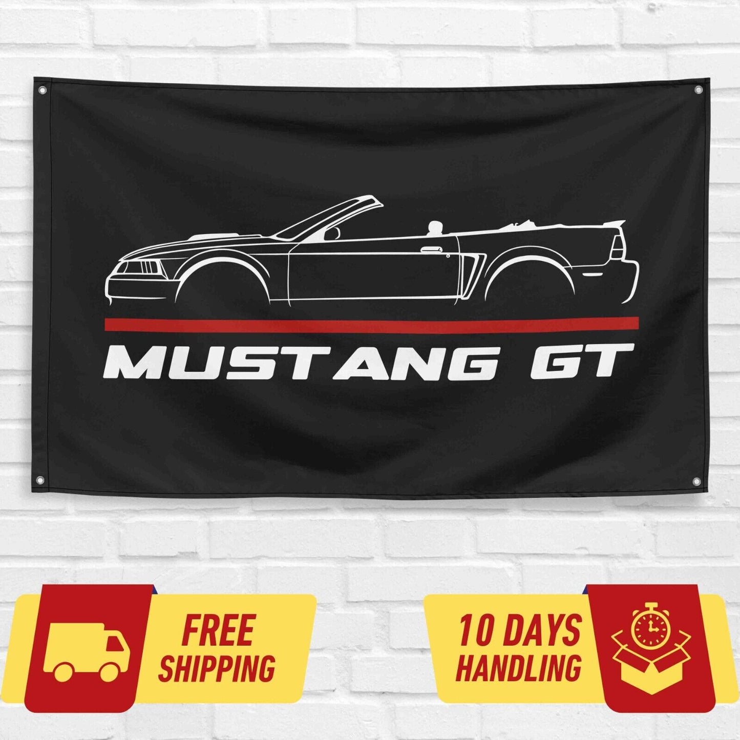 Mustang GT Convertible 2000-04 Car Lovers 3x5 ft Flag Garage Birthday Gift Banner