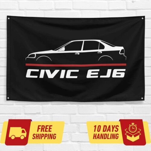 Civic EJ6 1996-2000 Car Lovers 3x5 ft Flag Garage Birthday Gift Banner