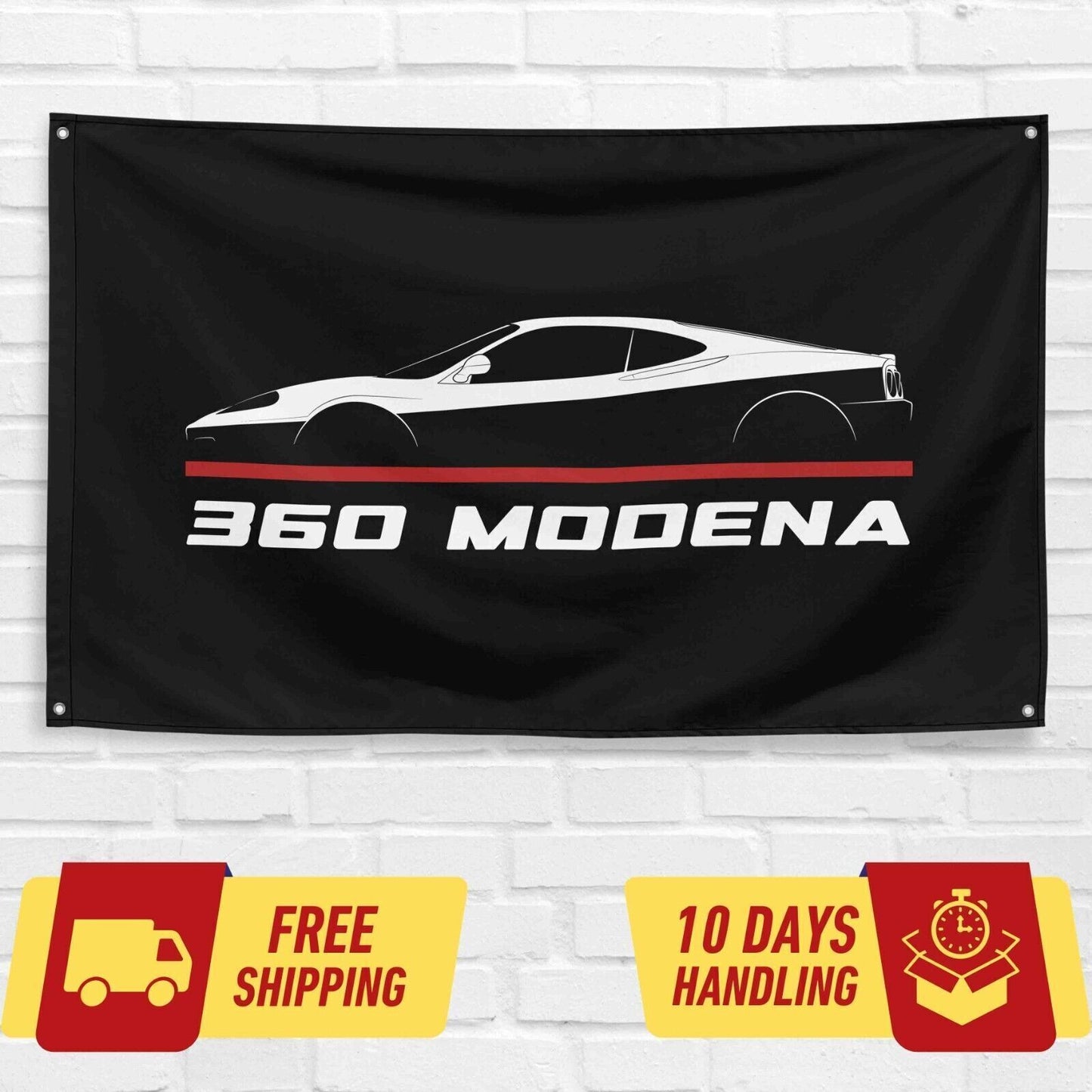 360 Modena 1999-2004 Car Lovers 3x5 ft Flag Garage Birthday Gift Banner